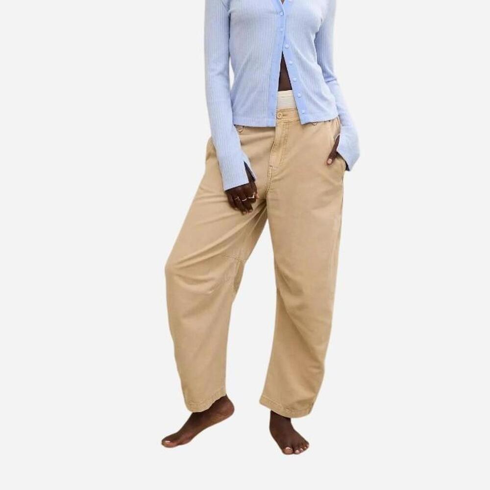 American Eagle Women's Tan and Cream Trousers